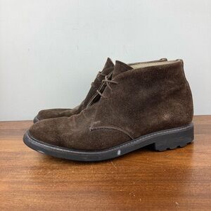 J.CREW English Chukka Brown Suede Leather Boots Lug Soles Men’s Size 9.